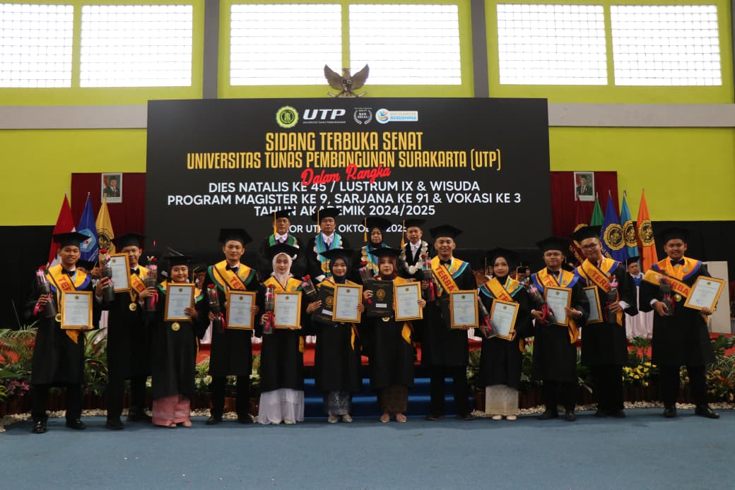 Universitas Tunas Pembangunan Surakarta (UTP) Gelar Wisuda Sarjana ke-91 dan Rayakan Dies Natalis ke-45